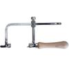 Compact U-Shaped Adjustable Hand Saw with Wooden Handle - High-Quality Steel Frame for Carving and Crafting