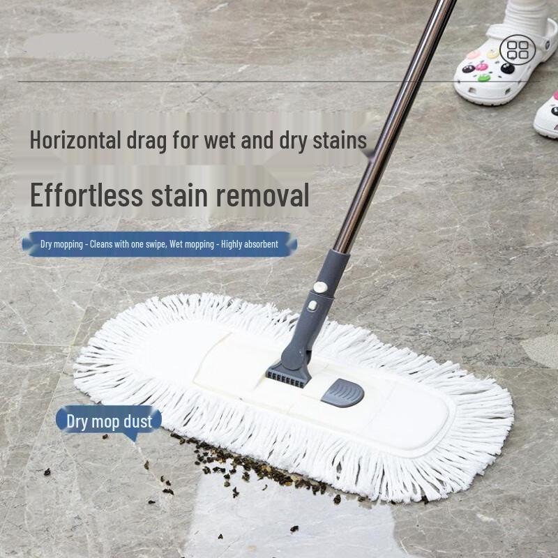 Household 360° Rotating Flat Mop with Absorbent Cloth