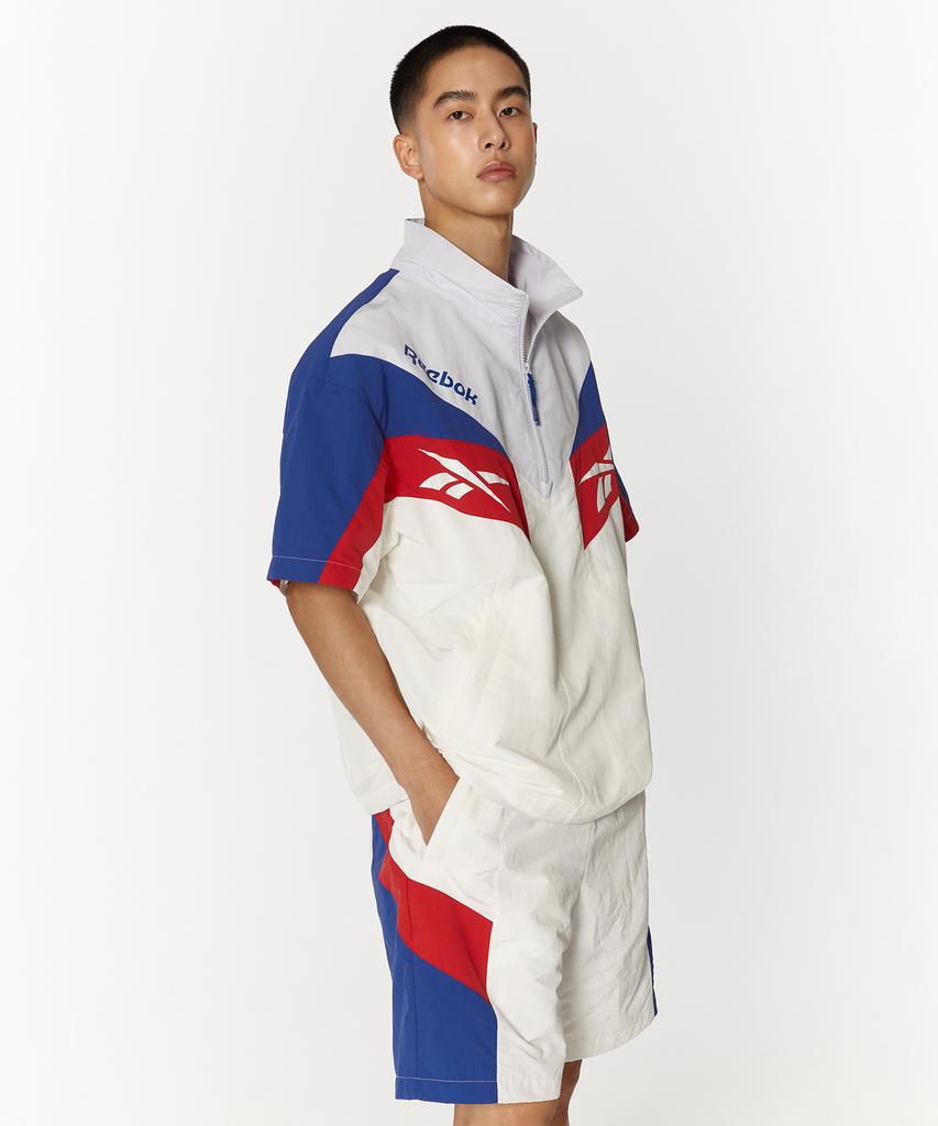 Reebok Twin Vector Short Sleeve Anorak - Off White
