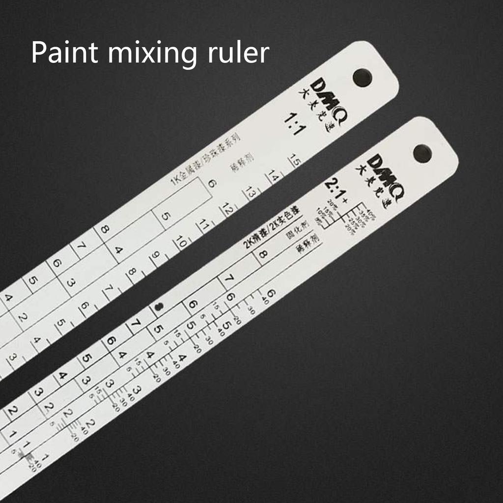 Automotive Paint Scale Varnish Curing Agent Thin Material Ratio Scale Ruler Corrosion-resistant Thickening Paint Ruler