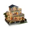 DIY European Villa Model: Handmade Wooden Miniature House - Perfect Birthday Gift for Men
