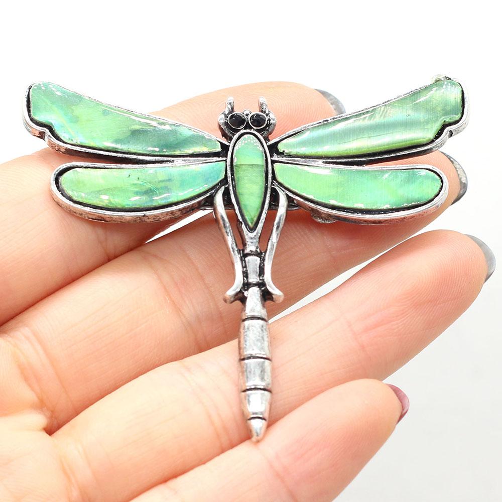 

1 шт. модная брошь из натурального перламутра в виде ракушки, брошь в форме стрекозы для женщин, ювелирные изделия, подарки 50x62 мм 50x62mm