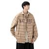 Spring and Autumn New Trendy Brand Loose Shirts and Jackets for Boys Versatile Plaid Hong Kong Style Casual Loose and Handsome Tops for Men