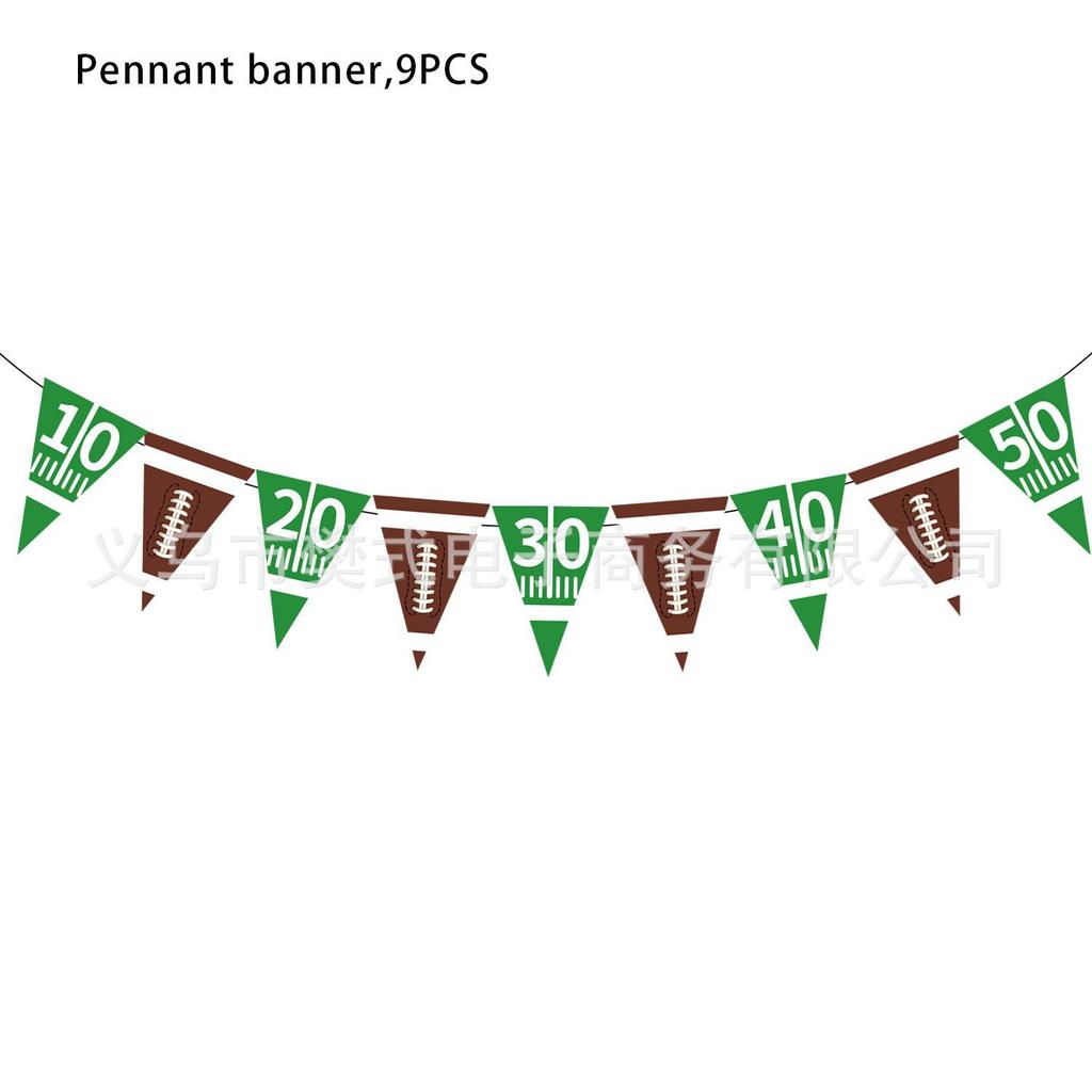 Super Bowl Party Set: Football Plates, Cups, Tablecloth & Cutlery