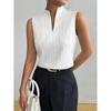 Women's Work Outfits V Neck Sleeveless Blouses Summer Casual Tank Tops Business Office Dressy Striped Shirts