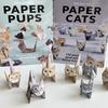 3D Geometric Origami Cats and Dogs Folding Kit - 50 Sheets of Kitty Crafts for Boredom Relief DIY Handmade Toy
