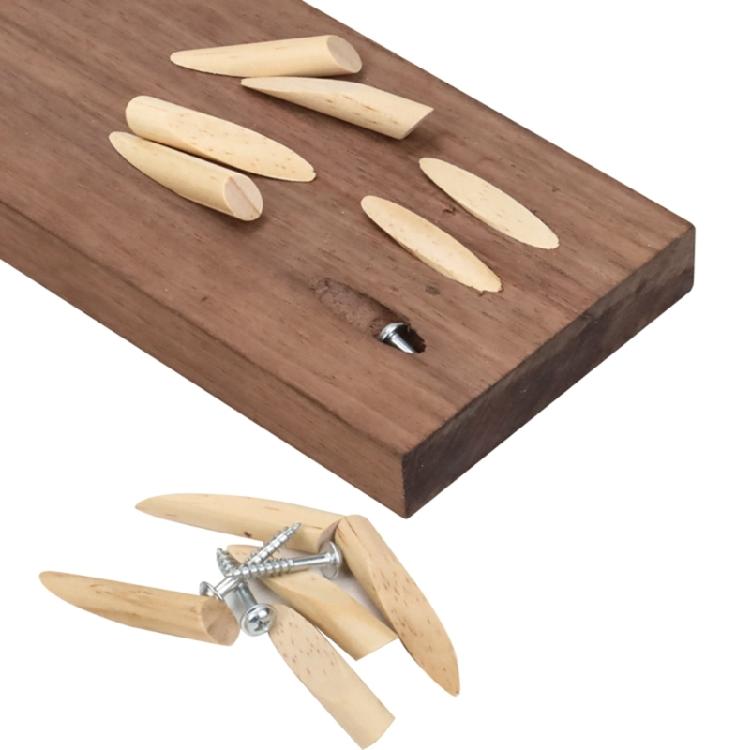 Kit 100 Pezzi Tappi per Fori a Tasca in Legno per Vari Fori Obliqui Legno di Pino Massiccio Viti per Falegnameria Kit Tappi Strumento di Foratura