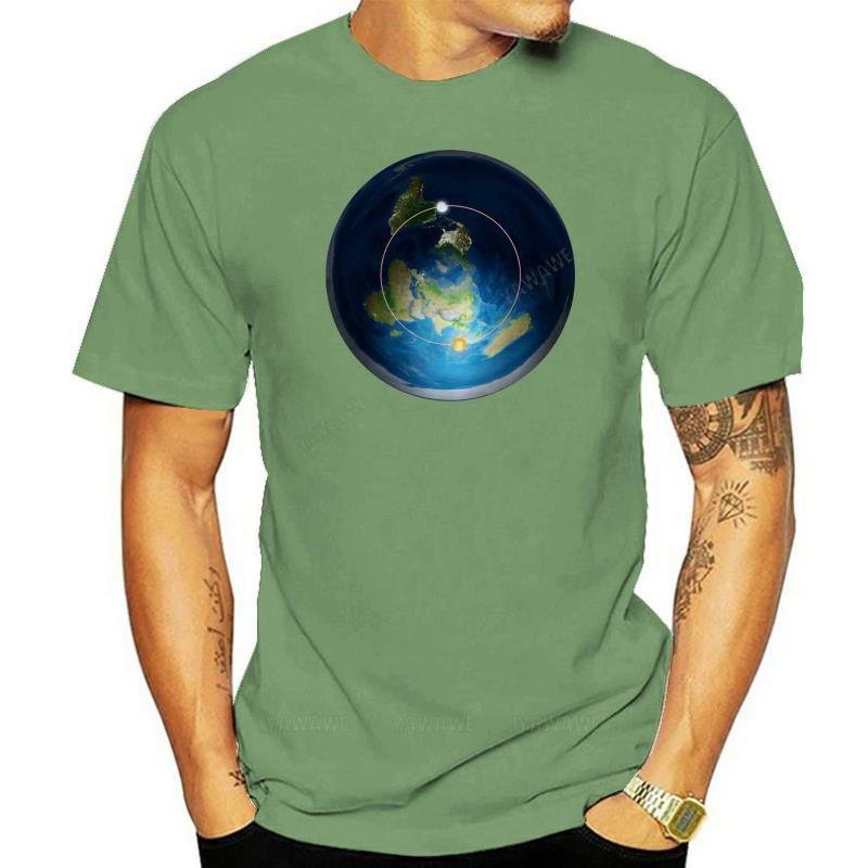 Flat Earth Map Tee Top Design Men T Shirt Size S 3Xl Superior Quality Tee Shirt man summer short sleeve fashion brand tshirt