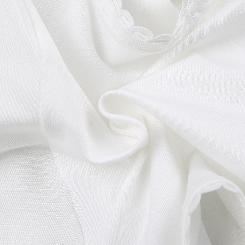 Purely Sweet and Spicy Lace Patchwork Bow Suspender Sexy Perspective Cross Strap Strapless Hot Girl Corset with Design Sense of Ultra-short Vest