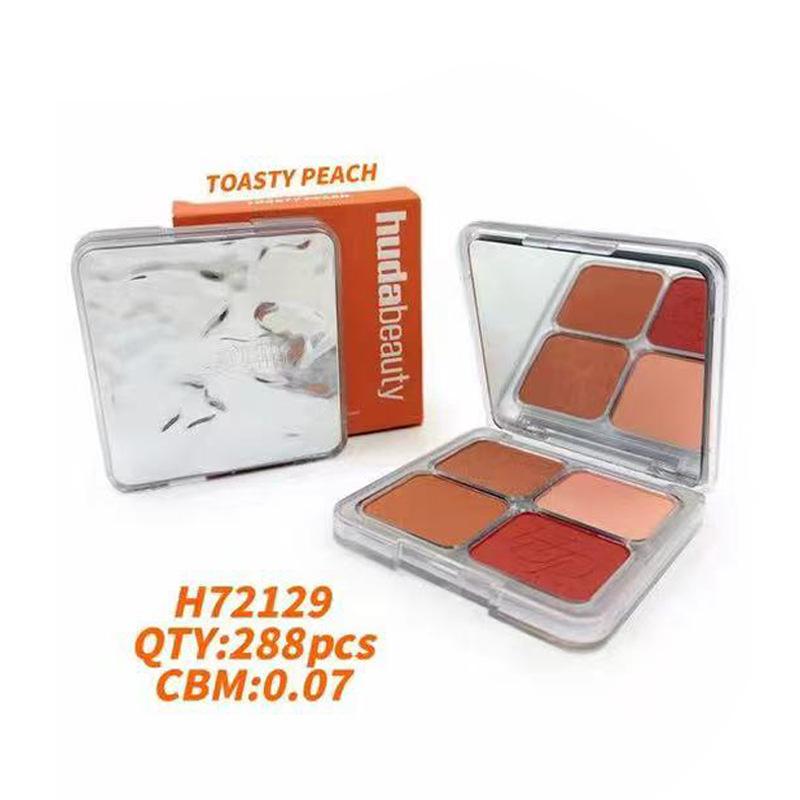Huda Beauty Czterokolorowa Paleta Różów i Rozświetlaczy