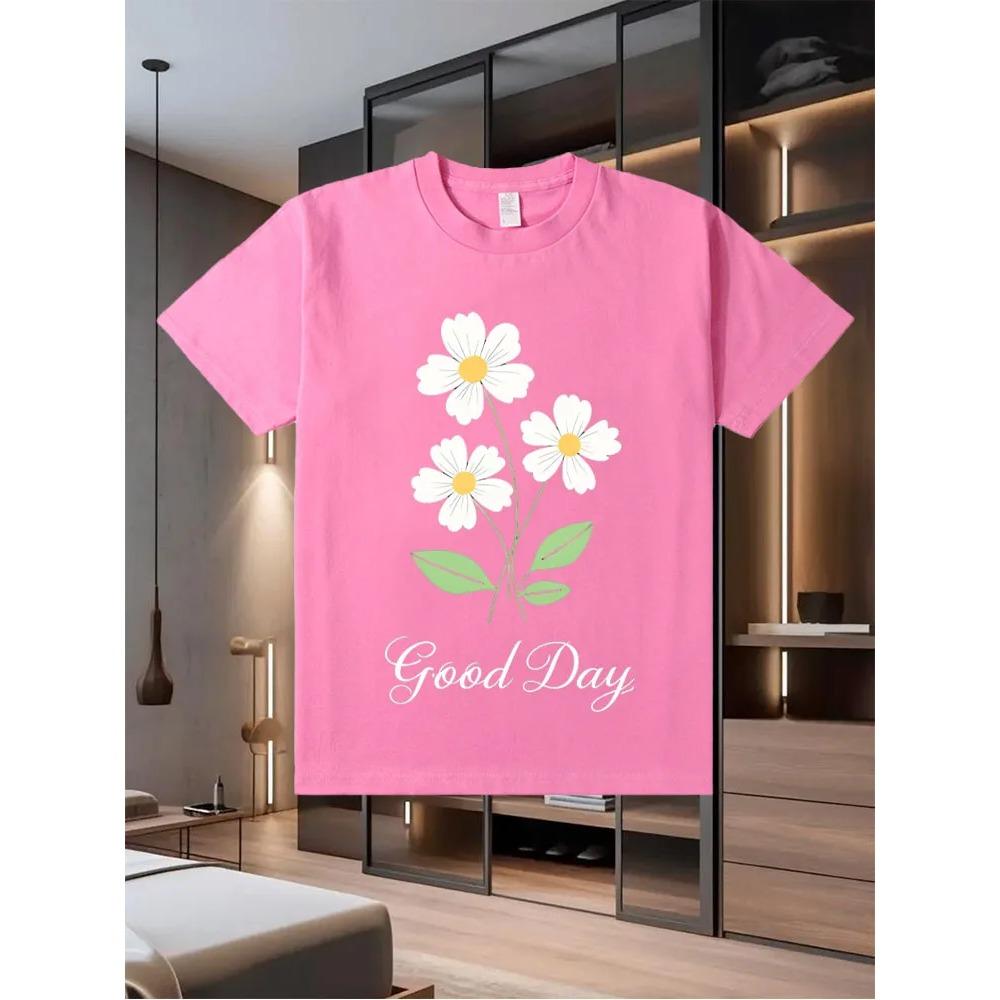 New Printed Short-Sleeve T-Shirt for Trendy Men in Summer a Street-Style Versatile Casual Top