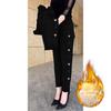 Spring Autumn High Waist Loose Fit Harem Denim Pants For Women With Heart Print