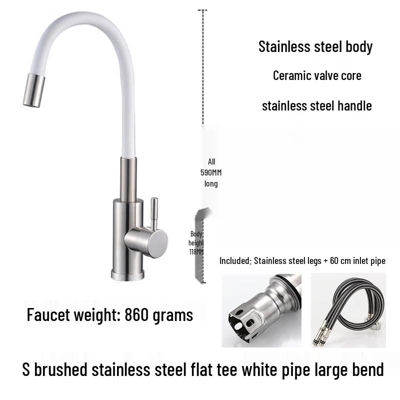 TLXT Kitchen Sink Cold/Hot Water Faucet 60cm