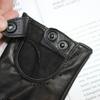 Summer Driving Leather Driver Gloves Women's Fashion New Thin Unlined Black Sheepskin All Finger Motorcycle Riding Gloves