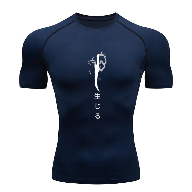Y2K Compression Shirt Men Fitness Gym Sport Running T-Shirt Rashgard Tops Tee Quick Dry Short Sleeve T-Shirt For Men 912