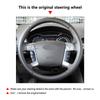 Car Accessory Steering Wheel Cover Leather Trim For Ford Mondeo 2007 2008 2009 2010 2011 2012 2013 2014 Galaxy S-Max 2006 Black