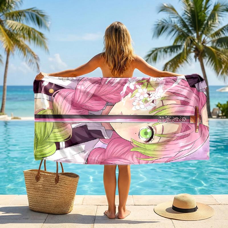 Mitsuri Iguro Fashion Beach Towel: Ideal for Summer Adventures Soft, absorbent and quick drying suitable for swimming and bathing