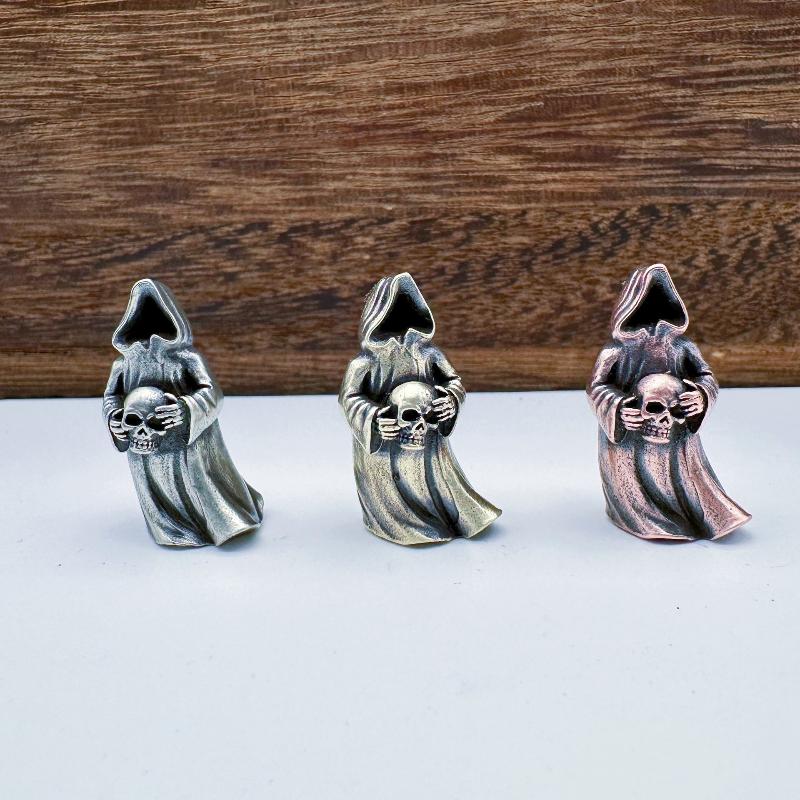 1Pcs Umbrella Rope Bracelets Accessory Undead Skull Brass Knife Beads Edc Outdoor Diy Paracord Handmade Woven Lanyard Pendant