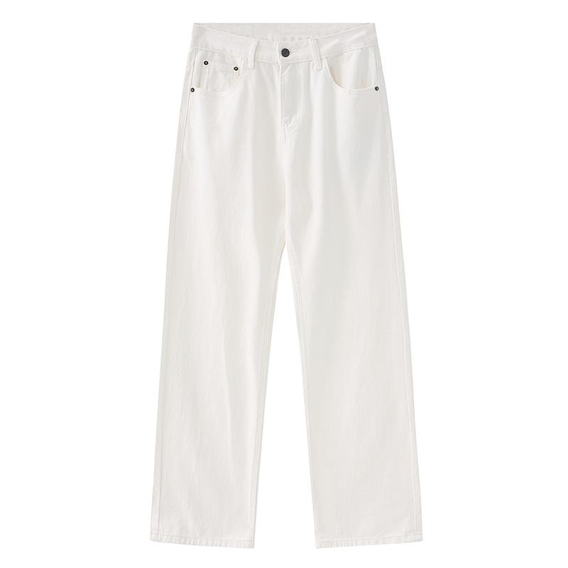 Solid Color Jeans Men's and Women's Same American Loose Straight Versatile Pants