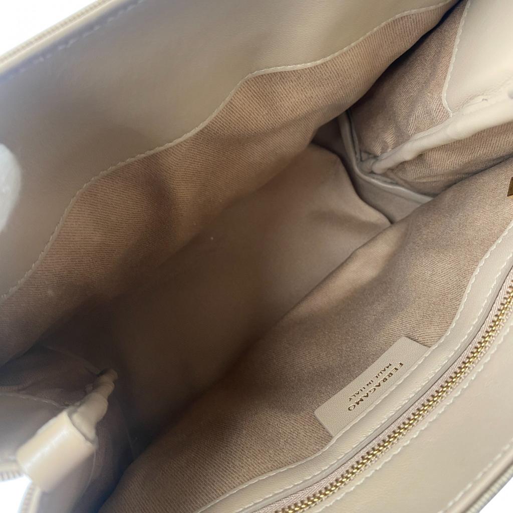 Used Salvatore FerragamoTote Bag beige canvas Women