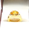 Citrin Oval geschliffen Mit 925 Sterling Silber Vergoldet Ring Für Herren #A958 JL375669271677