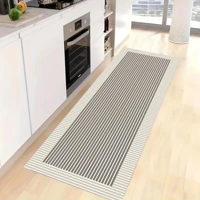 Simple Kitchen Carpet Water Absorbent Anti-Slip Long-Strip Bathroom Floor Mat Balcony Floor Mat Home Decoration