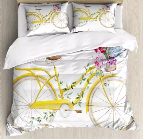 Flower Bicycle Soft Duvet Cover Beding Decoration Gift First Choice Suitable for Children Young Boys Young Girls plus Adult Peoples Soft plus