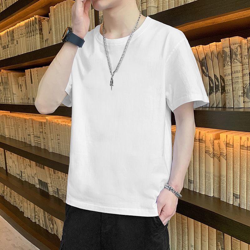 Maglietta da Uomo alla Moda a Maniche Corte Girocollo Casual Monocolore - Stile Unisex