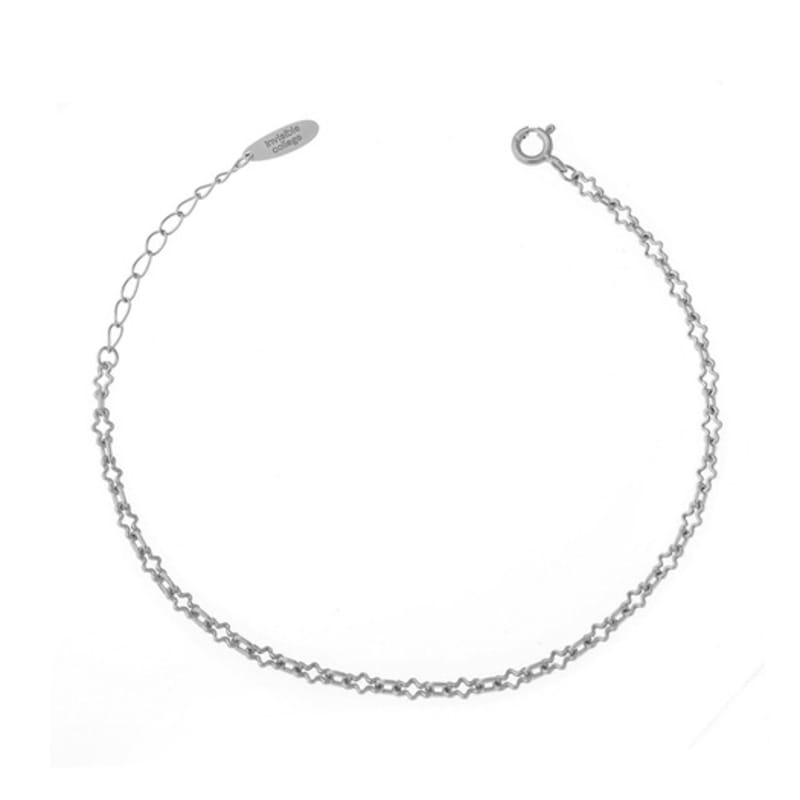 Invisible collage HUG LINK BRACELET_SILVER