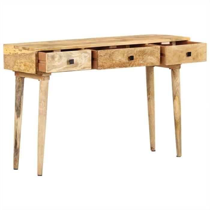 Table console - VIDAXL - 115x35x76 cm - Bois de manguier massif - Rectangulaire - Marron