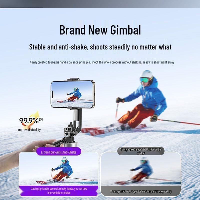 2025 Anti-Wackel Tragbarer Selfie-Stick & Handyhalter für Bodenfotografie