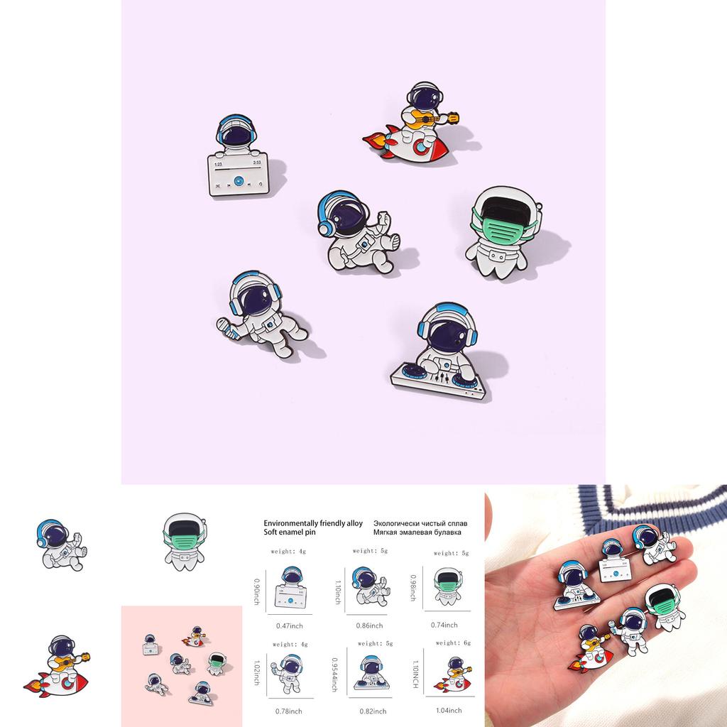 High-quality Astronaut Memorial Brooch Pin With Elegant Electroplated Finish