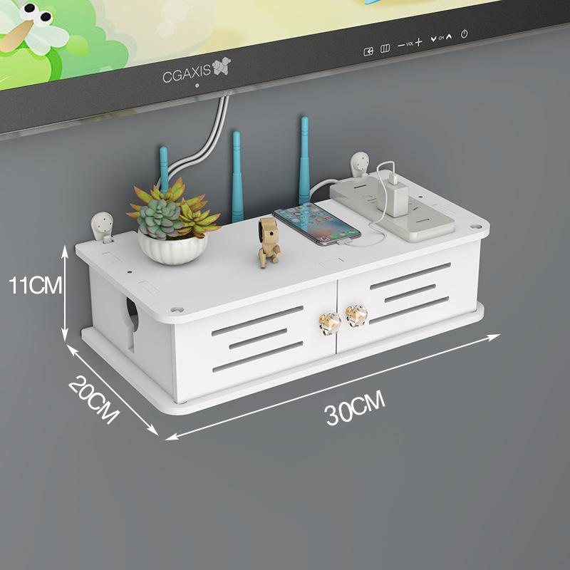 Bohrfreies wandmontiertes Regal für TV-Box & Router-Speicher