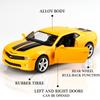 TOKAXI 1/36 Scale Chevrolet Camaro Diecast Car Model with Bumblebee Pullback Toy Car, Gift for Boys and Girls (Yellow)