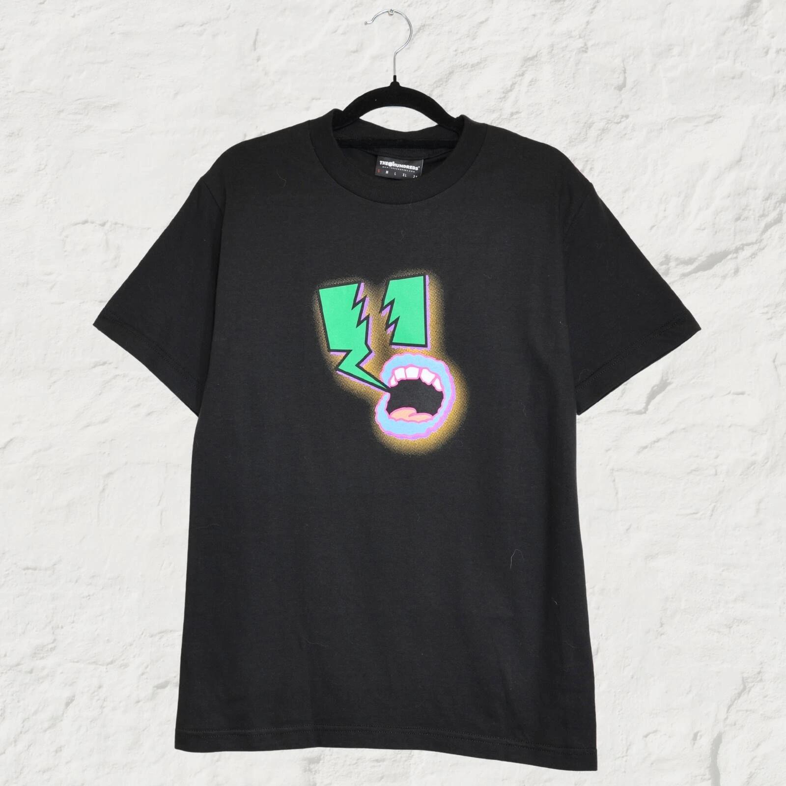 The Hundreds Mouth Logo T Shirt Black Streetwear Graphic Tee Skate Casual Size S 4XL