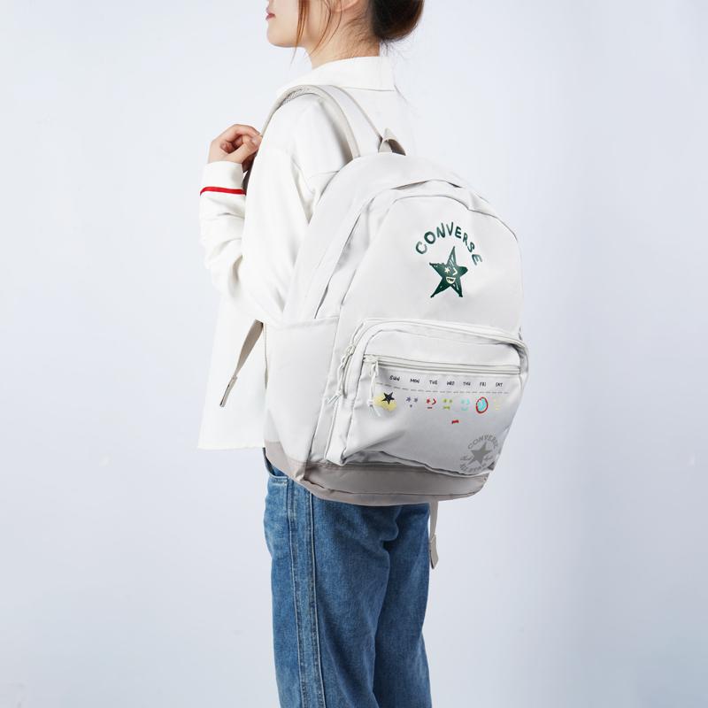 New Converse GO 2 Polyester Backpack Regular Unisex White 10024943-A01