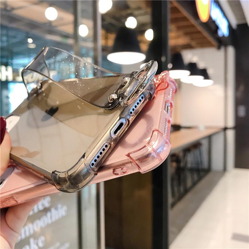 Wristband Holder Clear Phone Case For Iphone 14 13 12pro 11pro Max Xr X Xs Max 14pro Max Soft Silicone Shockproof Back Cover