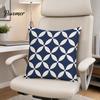 Relaxed Texture Pillowcase Geometric Pillow Cover, Washed Linen Look Throw Case with Hidden Nordic Zipper, Minimalist Cushion Cover for Sofa,