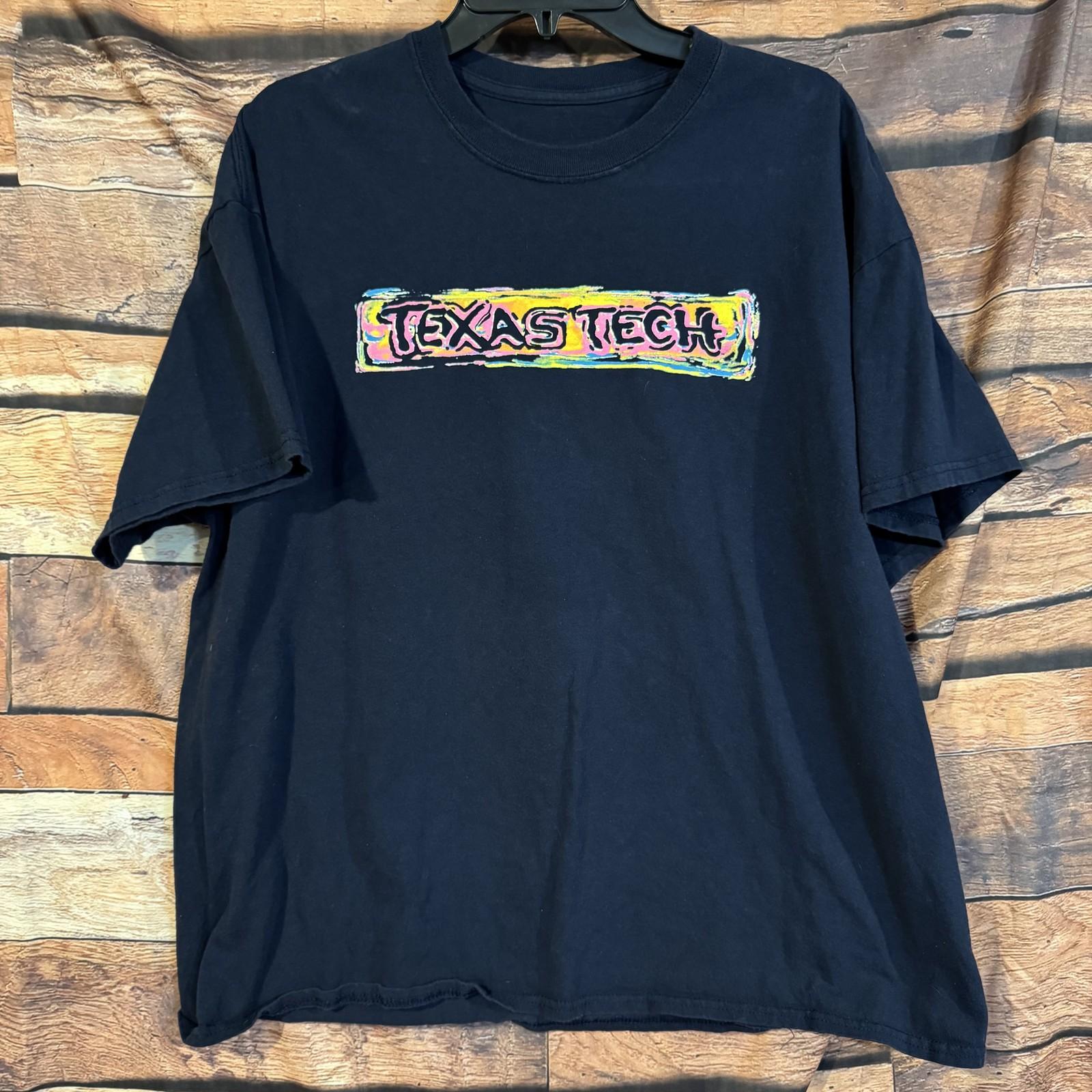Texas Tech Red Raiders XL Men s Black Lubbock Texas Graphic Tee Unisex T-Shirt XL