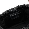 Calvin Klein Small Niche Intellectual Pleated Textured Chain Synthetic Material Crossbody Bag Medium Women Bags Space-Black 4F3077G-UB1