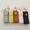 Luxuriöse Leder Lippenstifttasche Schlüsselanhänger Exquisite Aufbewahrungstasche Anhänger Lippenbalsamtasche Schlüsselanhänger Damen Accessoires Schmuck