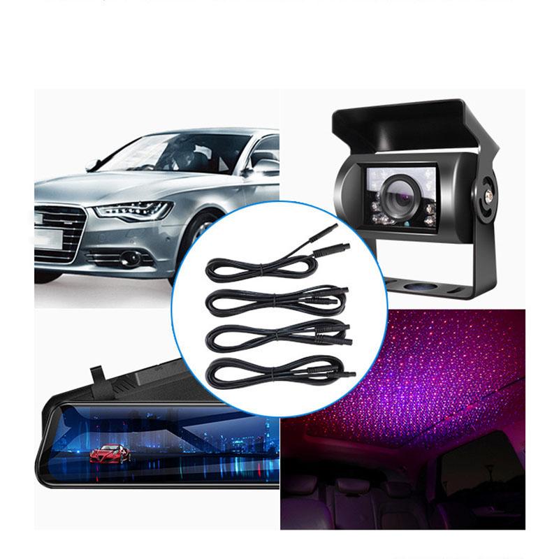 6pin Male To Female Car DVR Camera Rear View Camera Copper Connector Cable Wire 6 Core Vehicle Cord Extension HD Monitor Q1