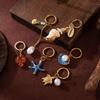 Stylish Ocean Series Earrings: Shell, Turtle, and Starfish Design in Stainless Steel, Colorfast