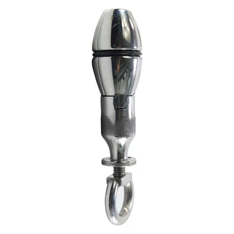 Upgradovaný těžký anální dilatační kolík Otevřít a zavřít zámek vaginálního expandéru Nastavitelný kovový anální kolík SM Retro Tools Sex