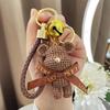 Cute Cartoon Bow Tie Bear Keychain Couple Bag Pendant Keychain School Bag Pendant Doll Mobile Phone Doll Pendant Car Keychain