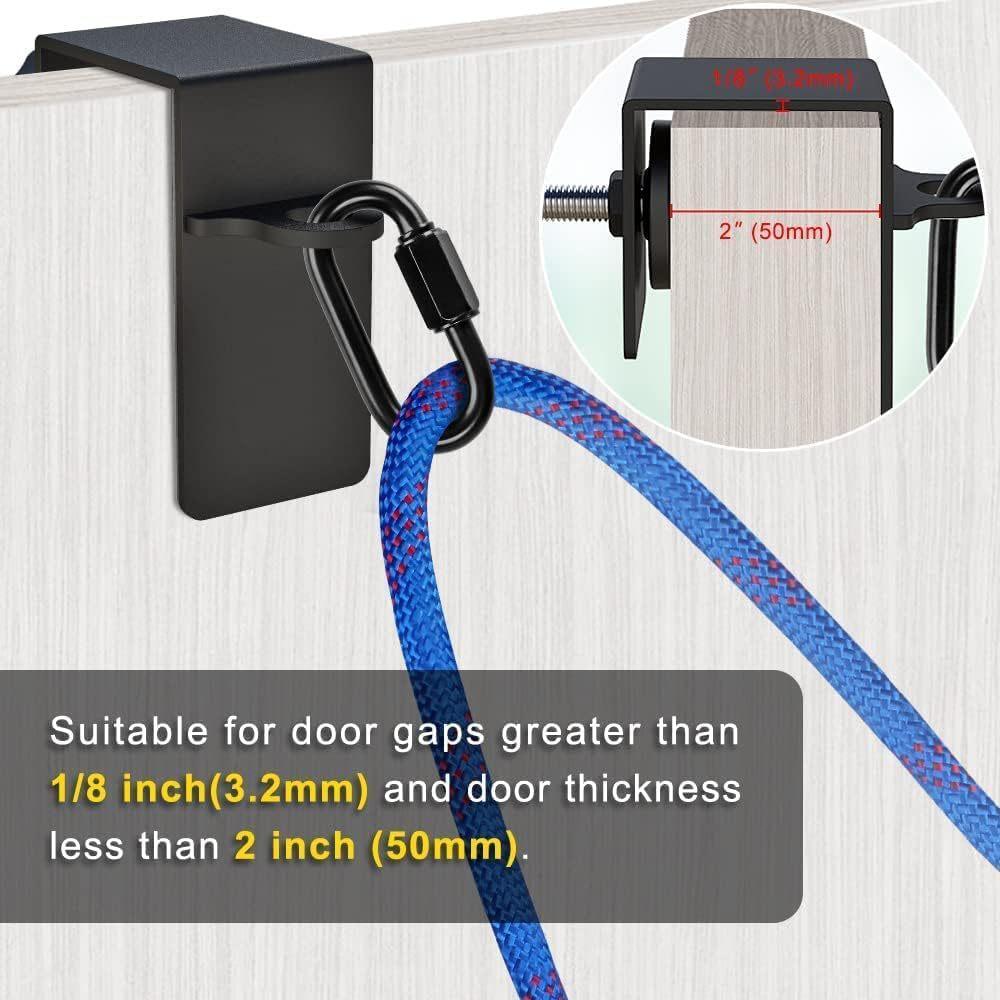 Heavy Duty Iron Door Anchor for Resistance Band - Adjustable Door/wall Installation, with Adjustable Height, Suitable for Yoga, Pull-up, Leg Lifting