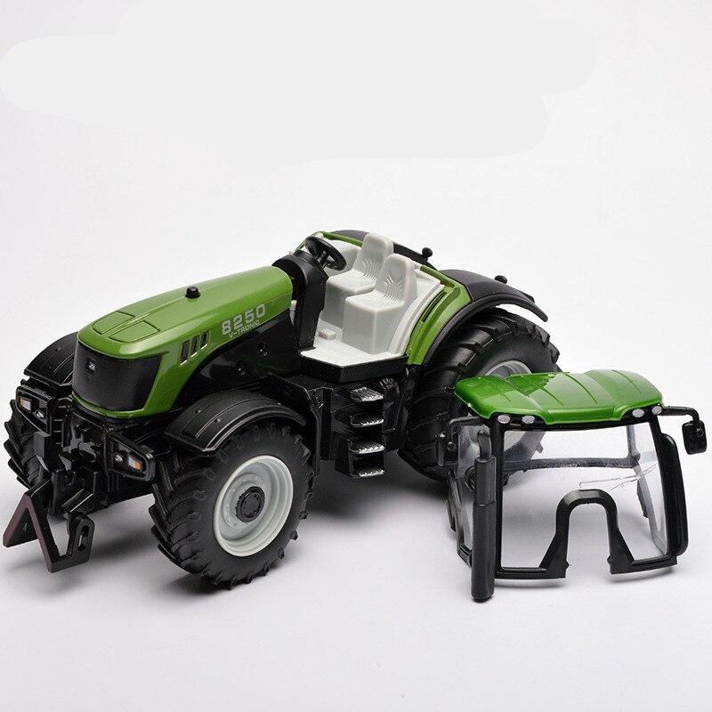 1:30 Tractor Agricol Model Aliaj Turnat sub Presiune Metal Simulat Sunet și Glisare Miniatură Diecast Jucărie de Inginerie Cadou