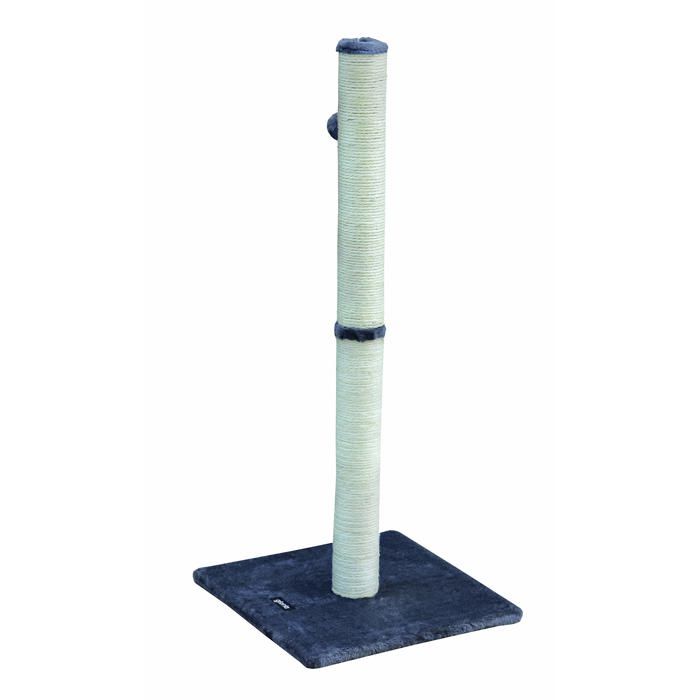 Griffoir pour chat - GLORIA LO MEJOR PARA TU MEJOR AMIGO - Centre de jeu - Sisal - 36x36x81.5 cm - Gris - Balle incluse