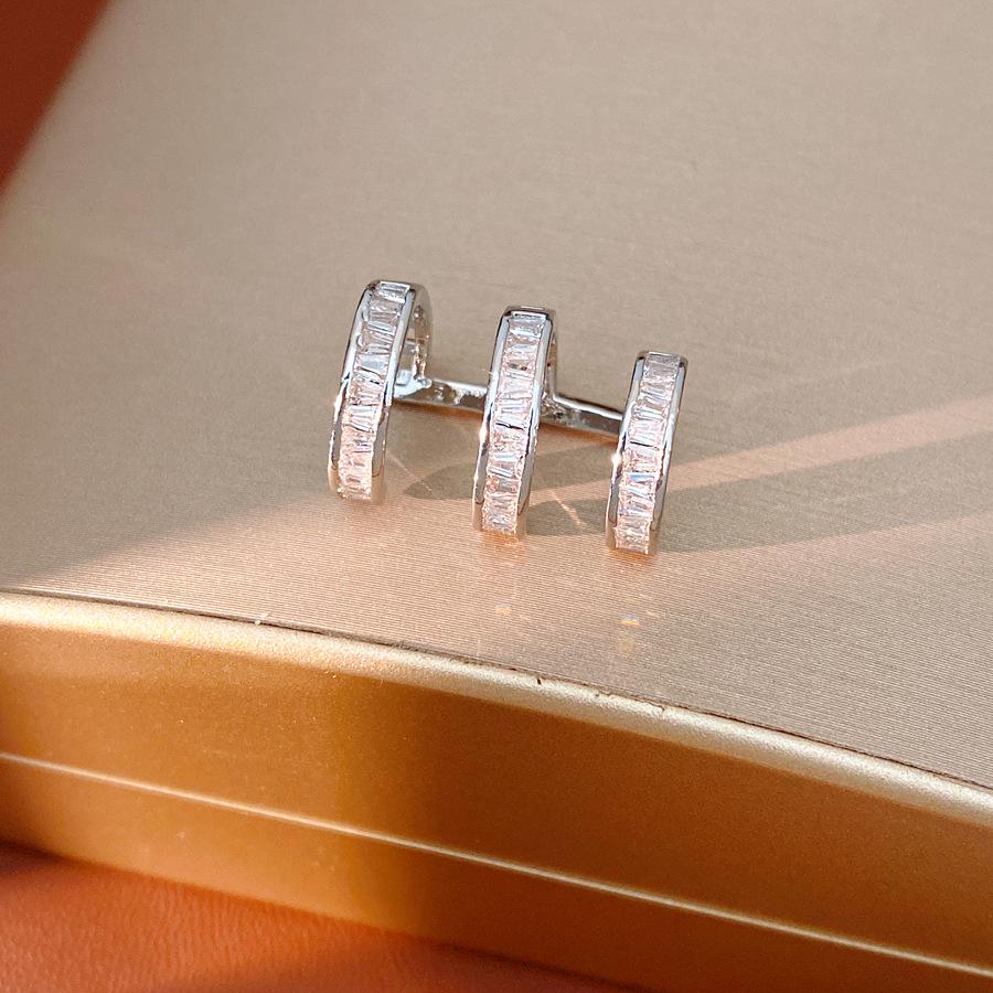 Zirconia Double Layer No-Piercing Ear Cuff – High-End Luxury Earrings