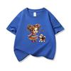 Kids Cotton T Shirt Girl Wear Colorful Dress With Puppy Dog Print Crew Neck Short Sleeve Tee Casual Boys Girls Summer Tops